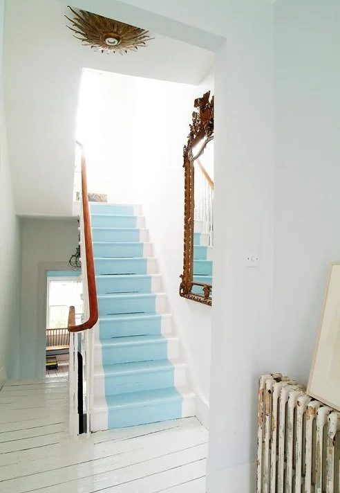 blue staircase