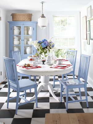 blue dining room