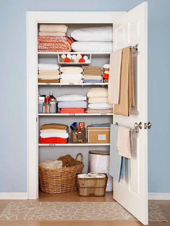home Organization options linen closet