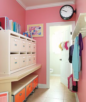 organized mudroom