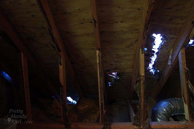 Destroyed roof