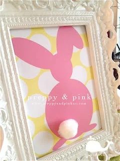 Preppy & Pink bunny printable