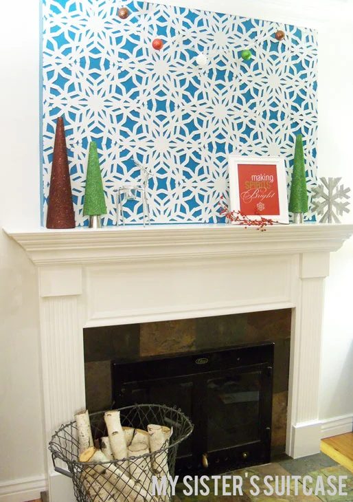 snowflake mantel, Holiday or Christmas mantel options by My Sister's Suitcase