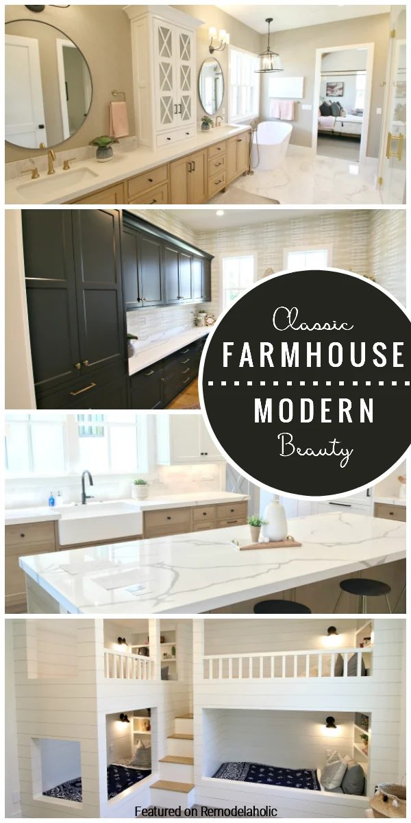 Classic Farmhouse And Modern Beauty Combine In This Luxurious Home Come See The Rustic Comfort And Clean Textures Of This Family Home Featured On Bekob
