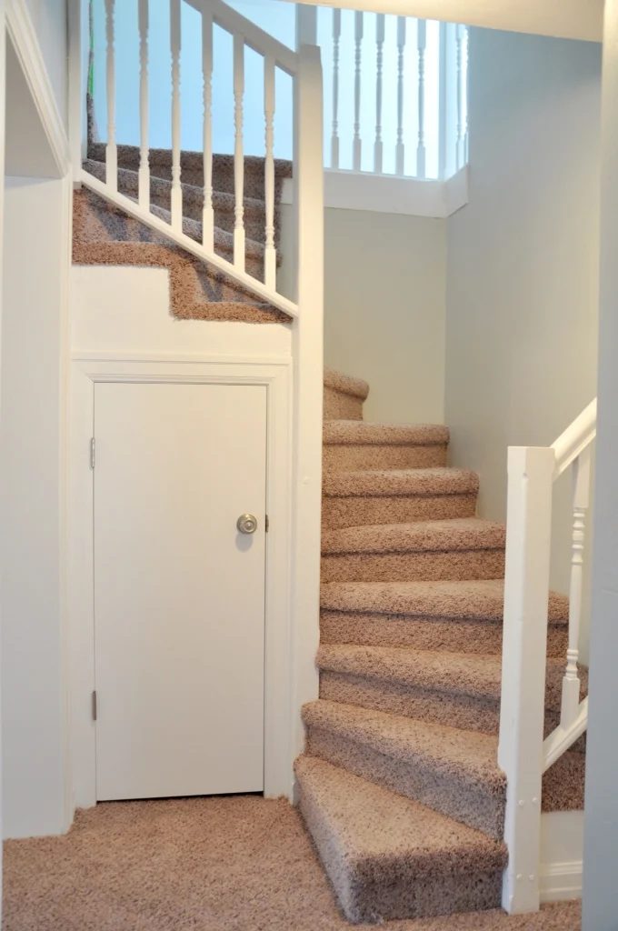 Lindsay & Drew staircase after