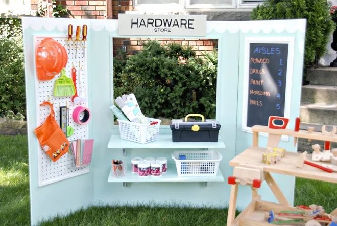 8-23, make believe station for kids, Rambling Renovators