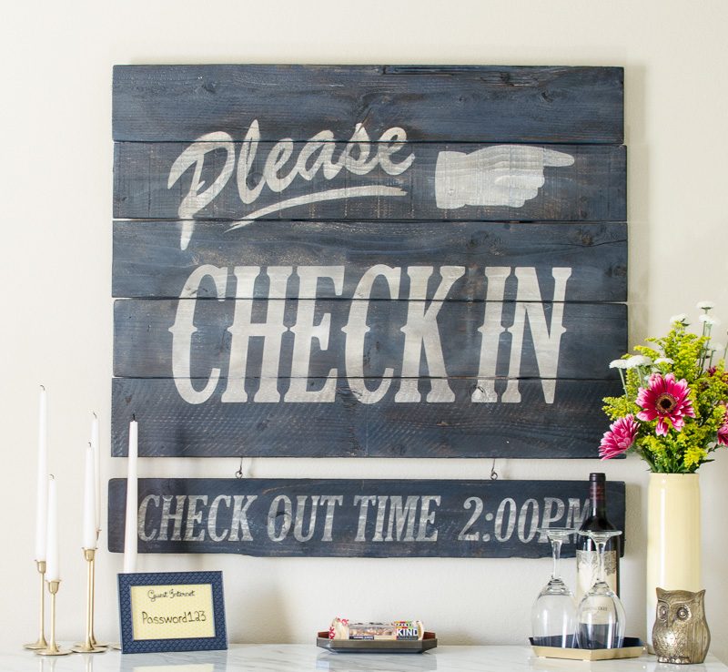 Handmade Vintage Hotel Style Sign for Guest Room by A Prudent Life for Bekob