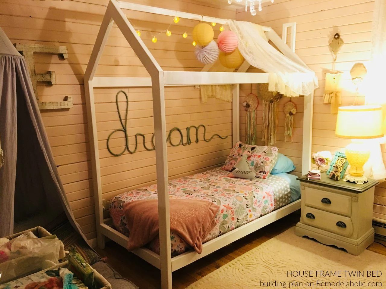 Diy House Frame Bed By Reader Alisha, Building Plans @Bekob Wm