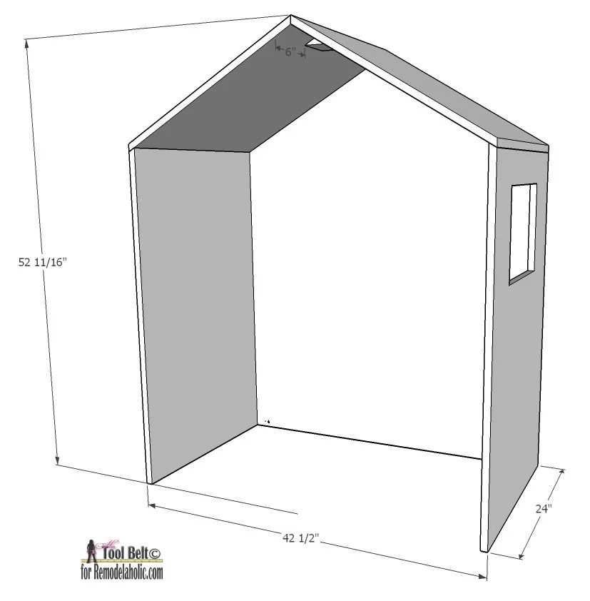 A unique and modern house headboard to dress up a twin bed. Free plans and walkthrough on Bekob.com #headboard #bedroom