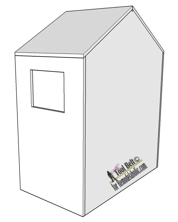 A unique and modern house headboard to dress up a twin bed. Free plans and walkthrough on Bekob.com #headboard #bedroom