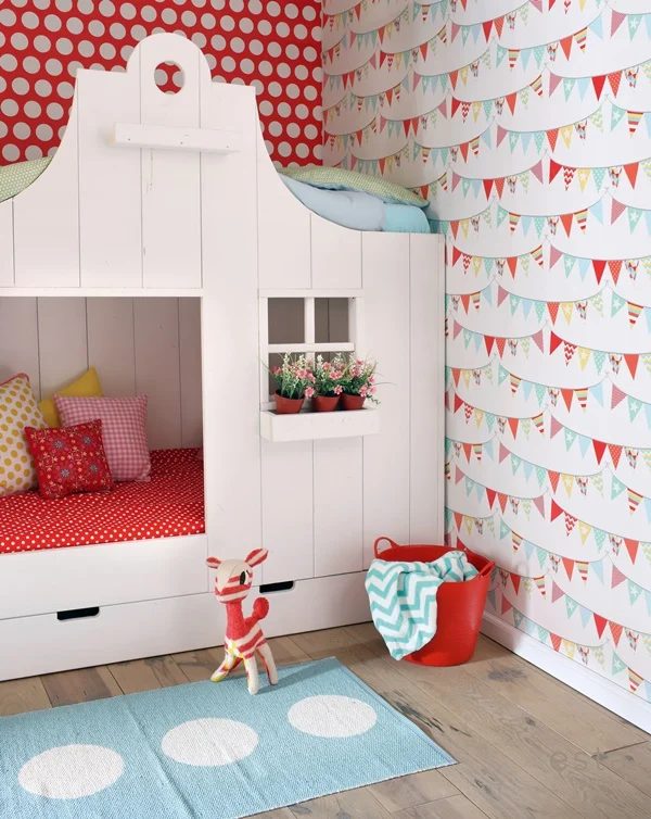 cottage house shaped bunkbed with storage drawers underneath via trendspanarna