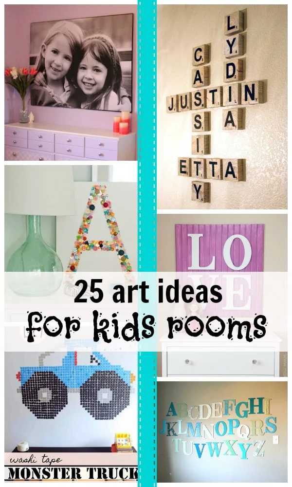 25 options for Kids' Room Art | Bekob.com #kidsroom #decorate #art #handmade @Bekob