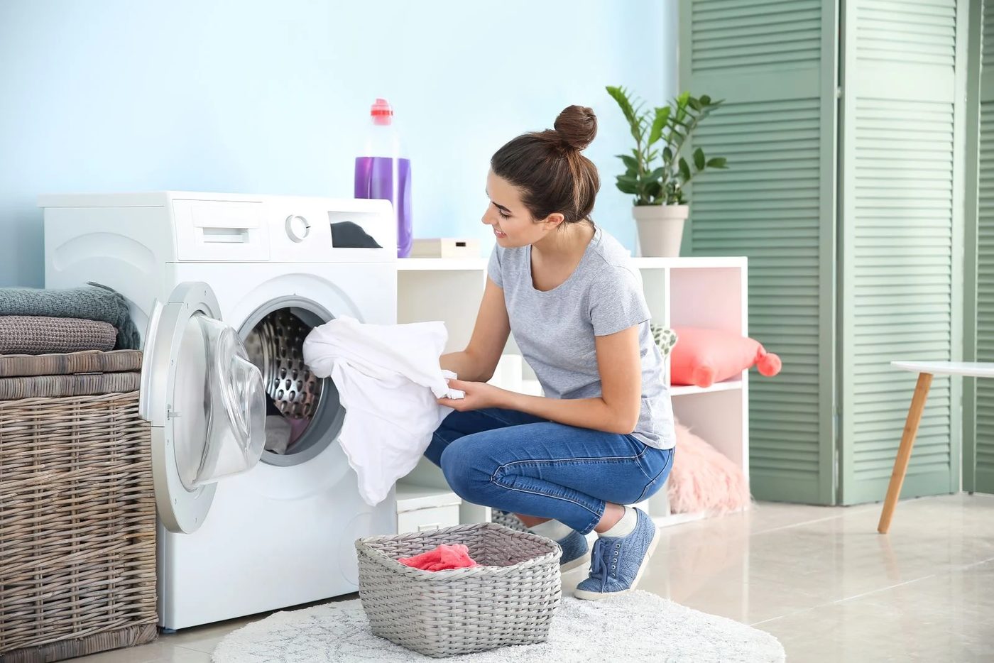 Woman Washing Clothe