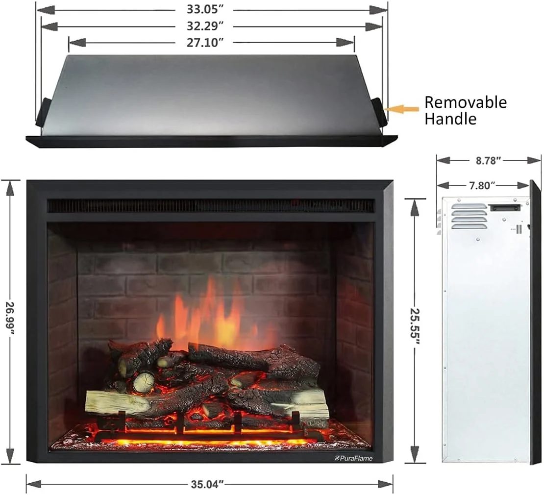 Amazon Puraflame Fireplace Insert Dimensions