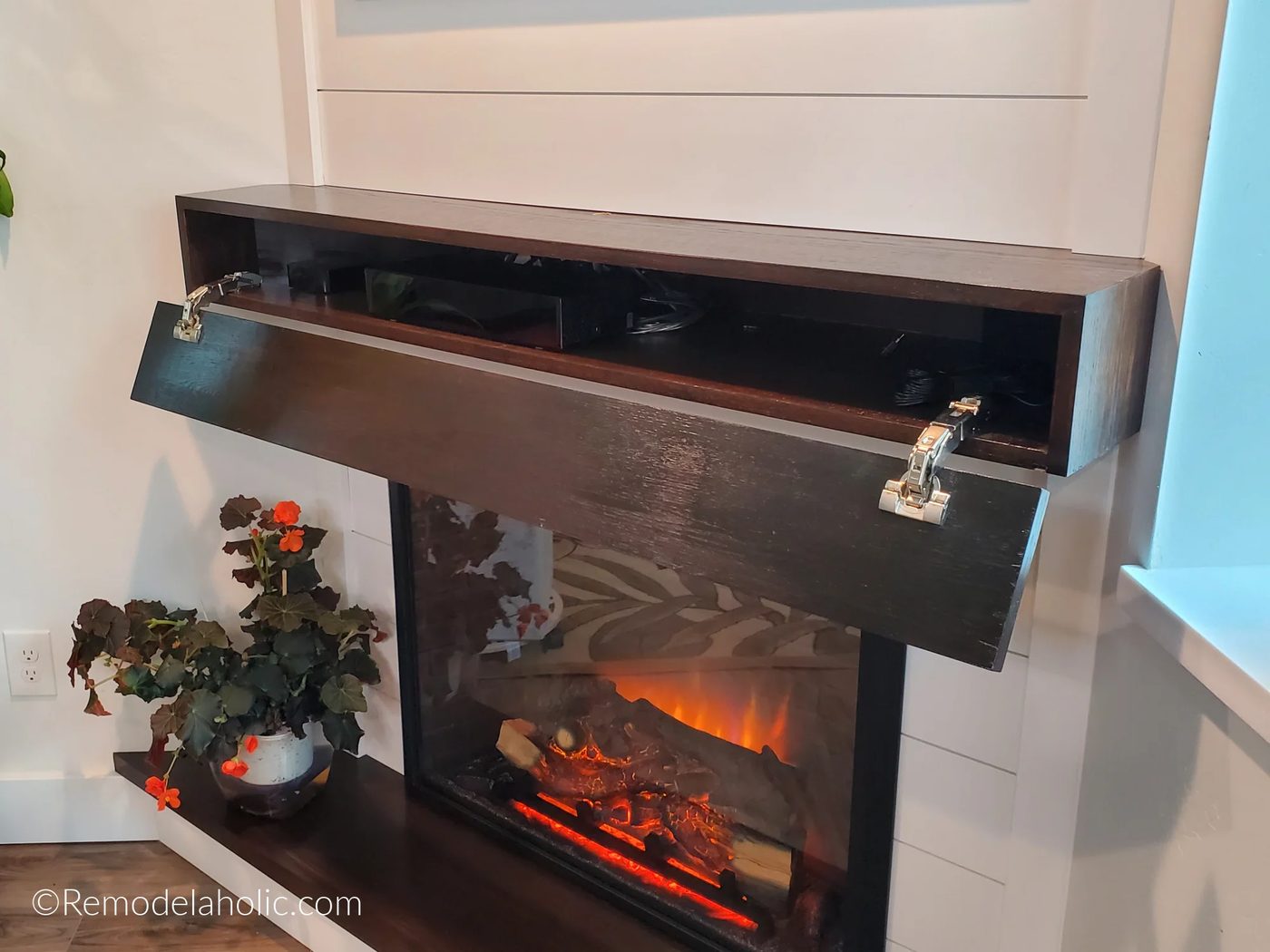 How To Build A Wood Mantel With Hidden Storage For A Corner Fireplace Handmade, Bekob