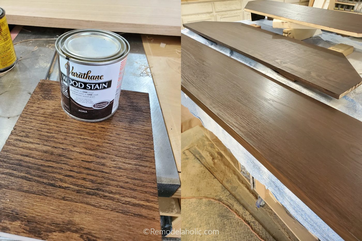 Corner Fireplace Mantel Stained Dark Red Oak Bekob
