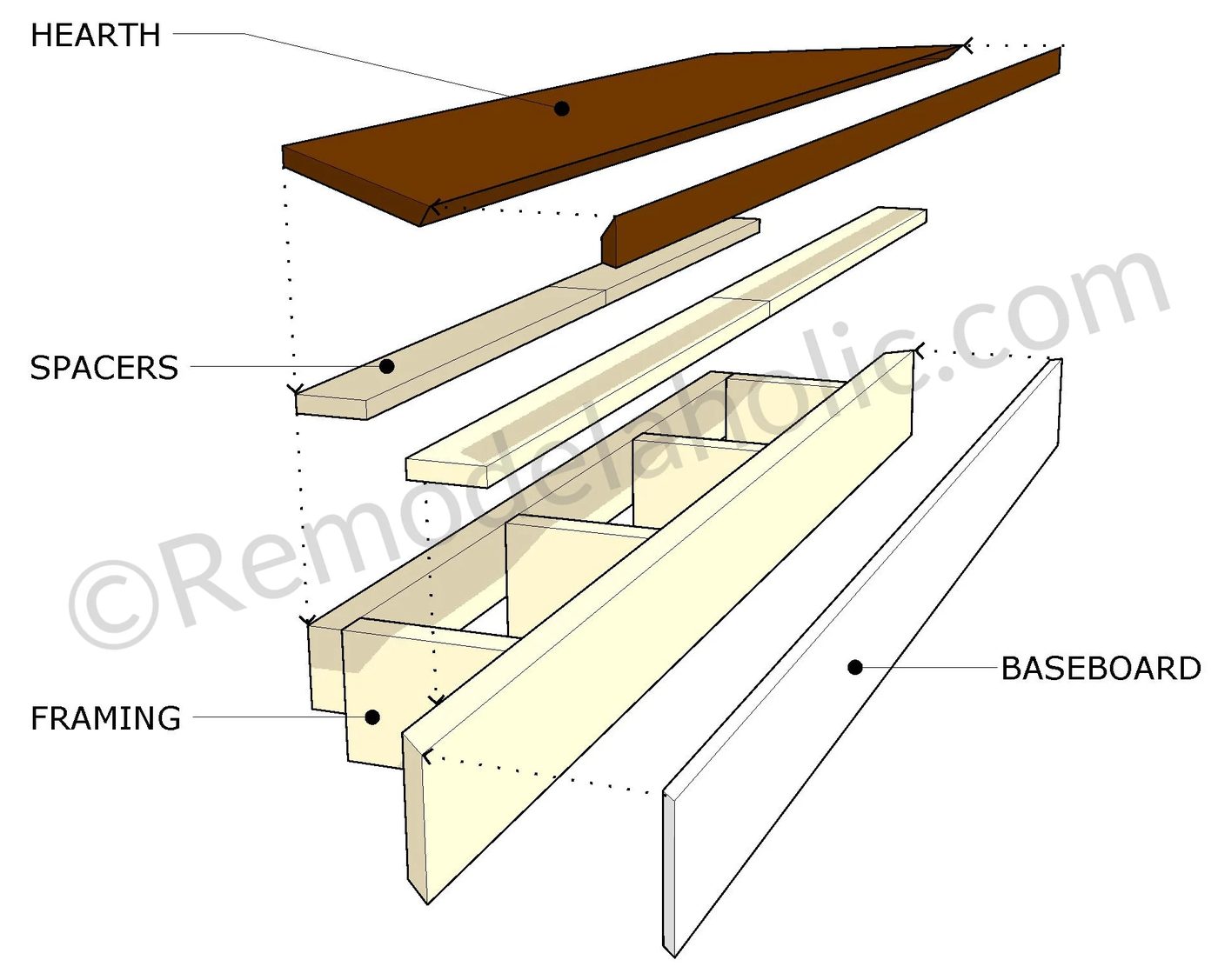 Handmade Corner Fireplace And Hearth Framing walkthrough And Plans Bekob 1
