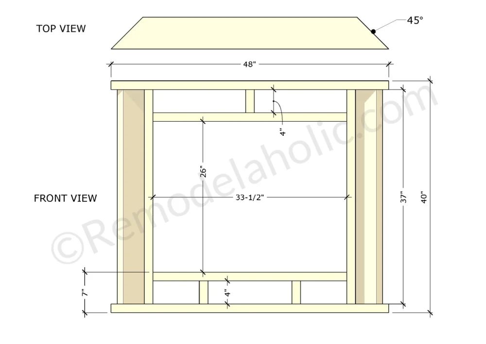 Handmade Corner Fireplace Plans And walkthrough Fireplace Surround Dimensions Bekob