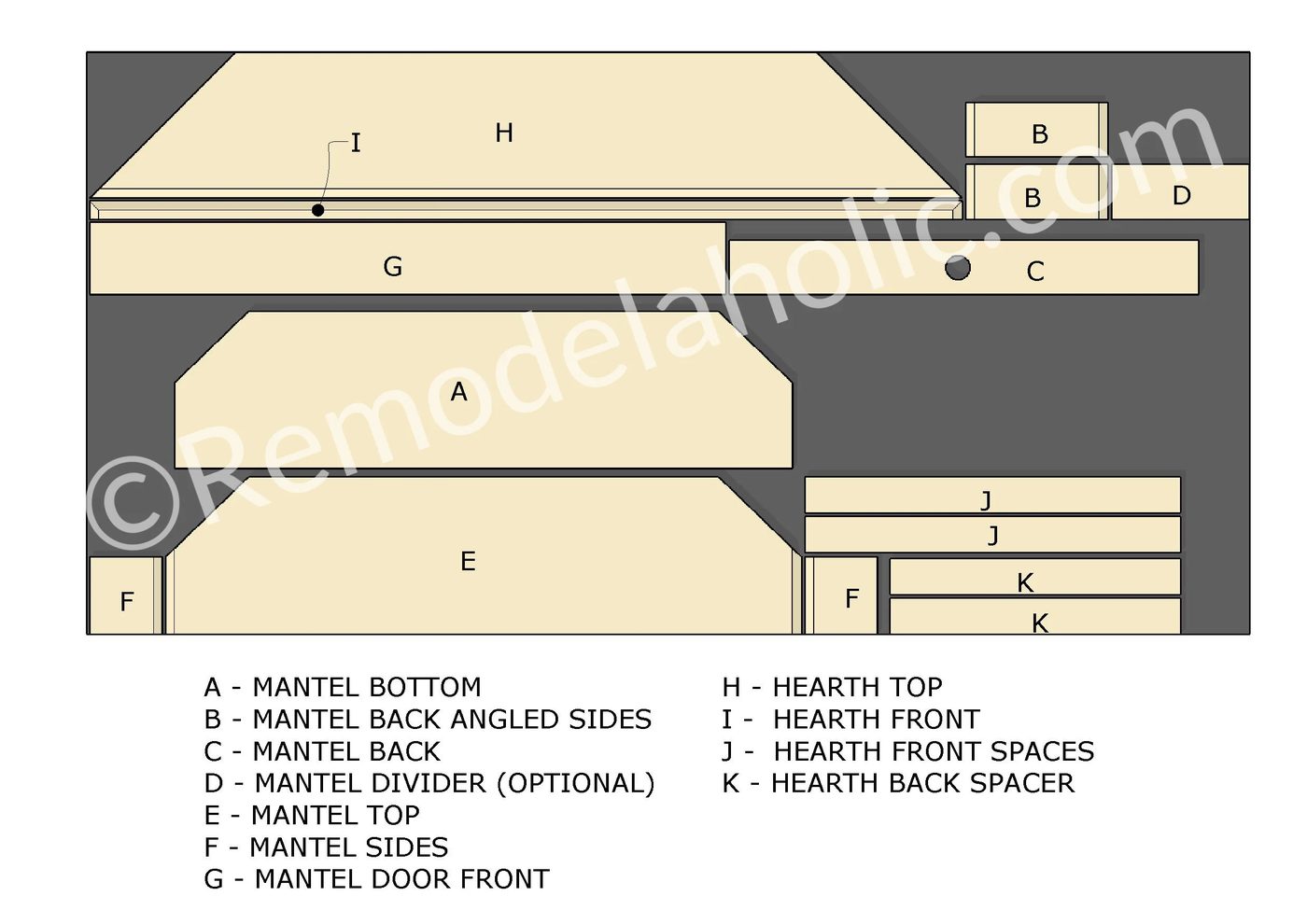 Handmade Corner Fireplace Custom Mantel With Hidden Storage Cut List Plans Bekob