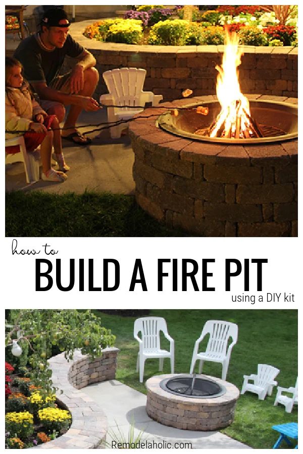 How To Build A Fire Pit From A Kit, From Bekob
