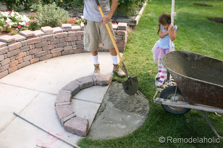 building a Handmade fire pit from a kit, Bekob