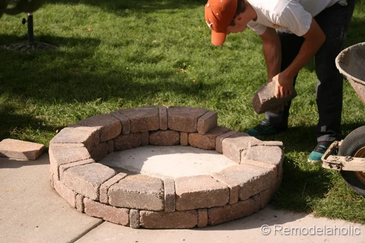 Pavestone fire pit kit walkthrough from Bekob