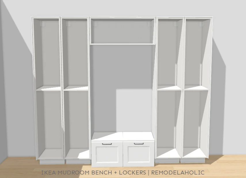 Ikea Mudroom Bench And 80 Inch Lockers Mockup Supply List Handmade walkthrough, Bekob