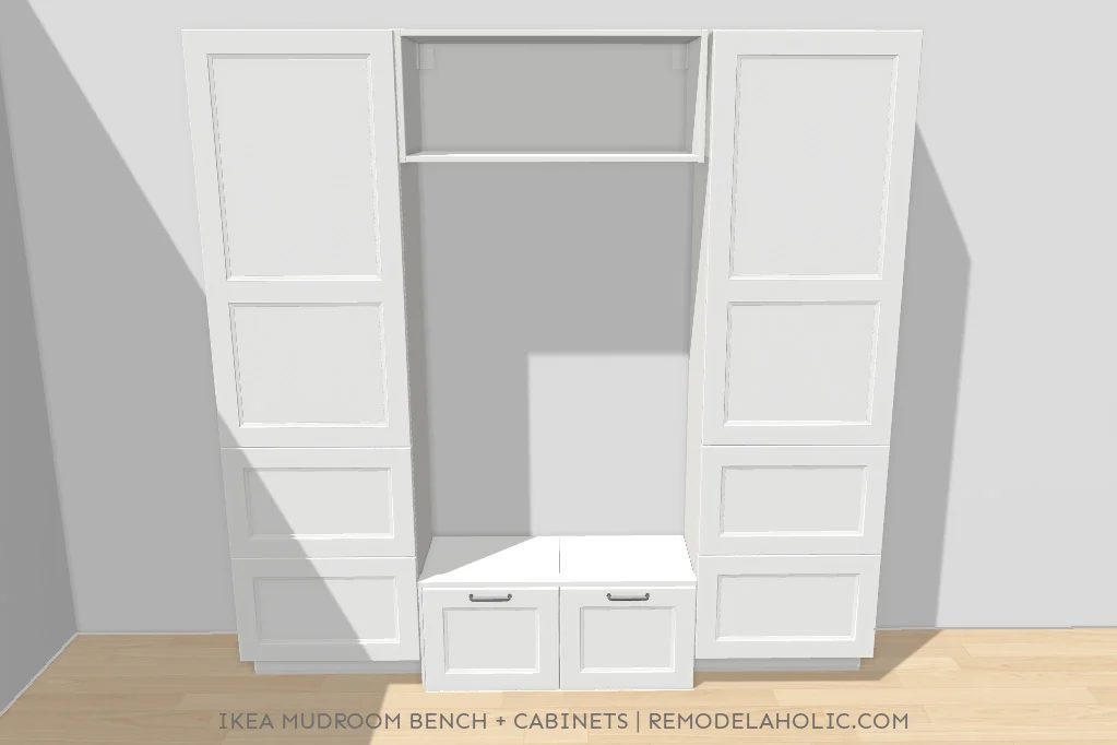 Ikea Mudroom Bench And Cabinets Mockup Supply List Handmade walkthrough, Bekob