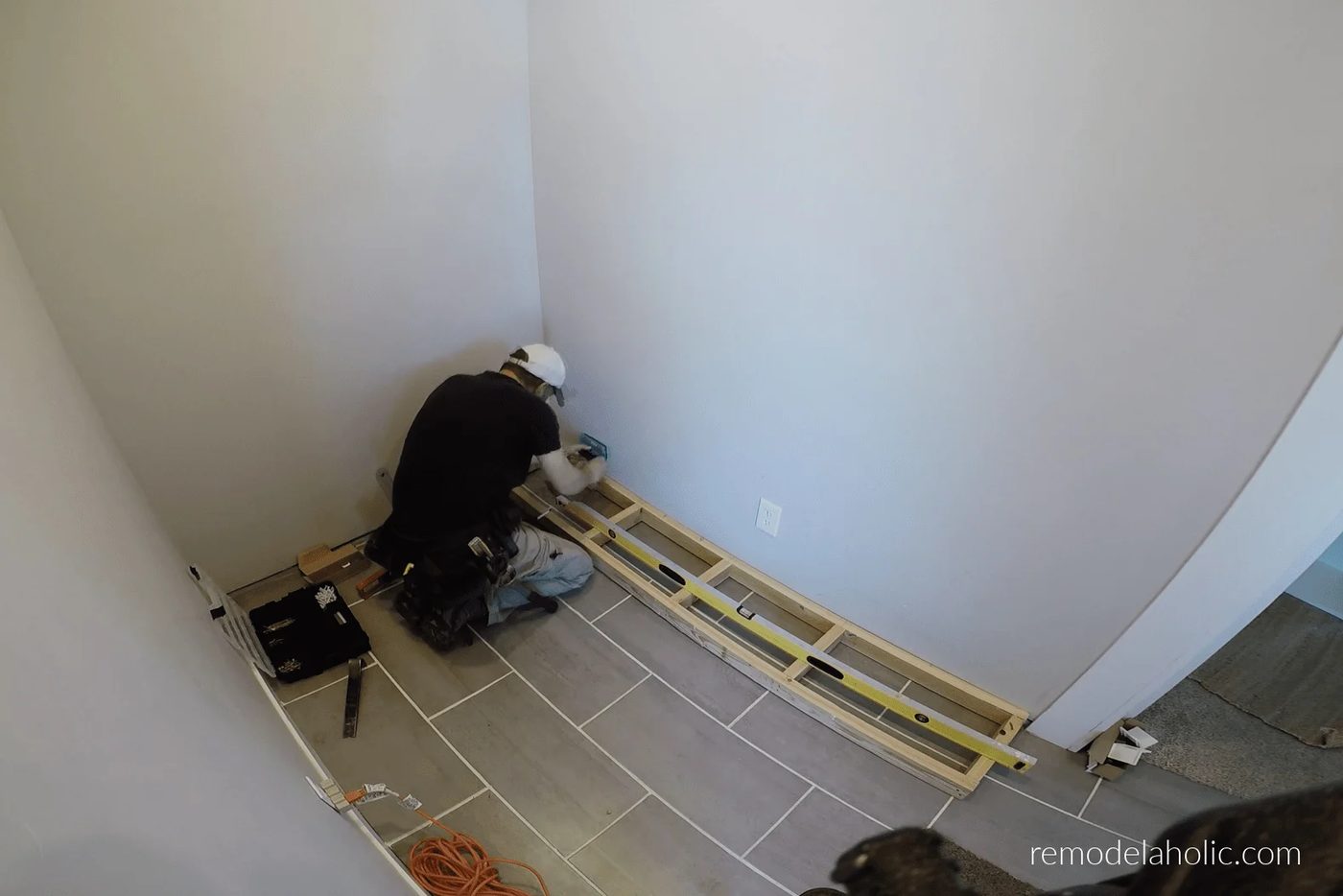 Install Cabinet Base For Ikea Mudroom Bench Cabinets Drawers, Bekob