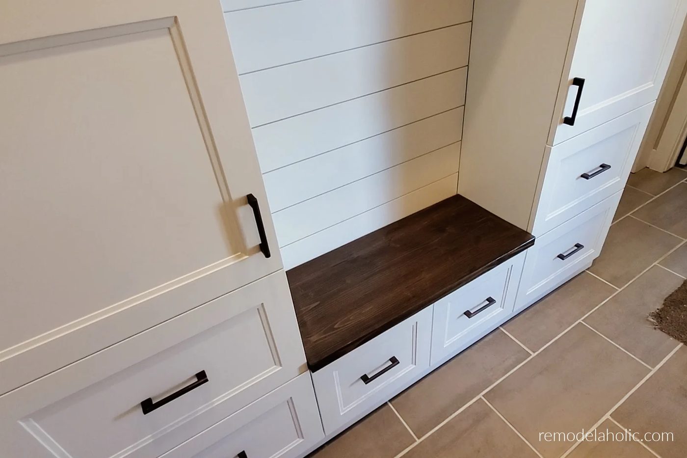 Build a Mudroom Bench Using IKEA Cabinets
