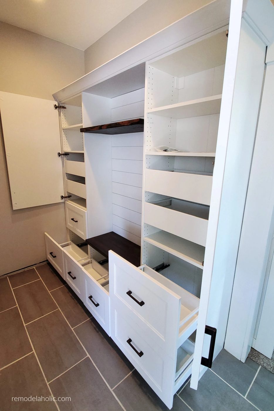 Handmade IKEA method Mudroom Bench Cabinets With Storage Drawers, Bekob