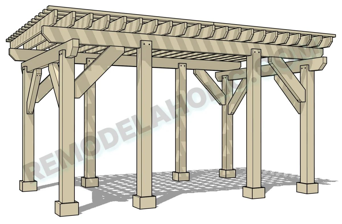 Handmade Rough Sawn Timber Pergola Plans Bekob