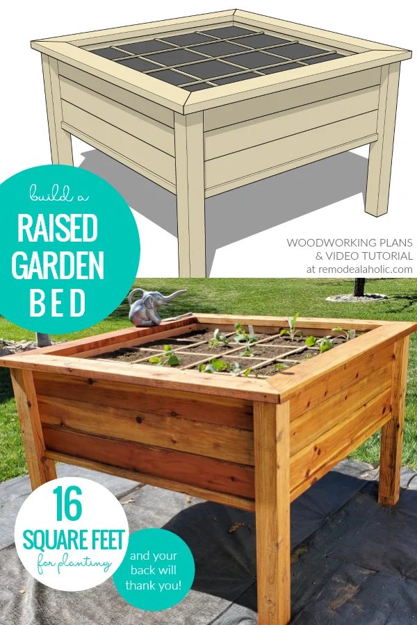 Handmade Raised Garden Bed Planter For Square Foot Gardening, Video walkthrough And Woodworking Plan, Bekob