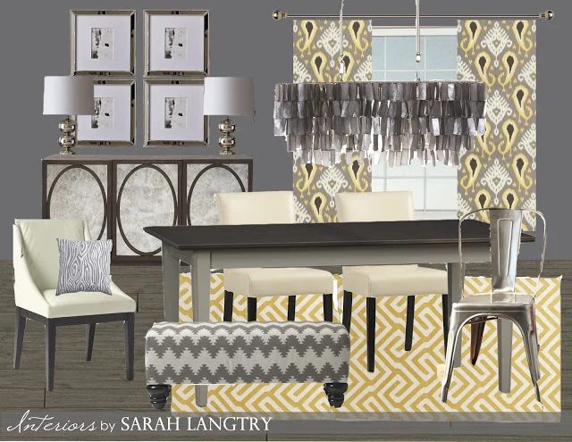 Kim Dining Mood Board Revision Table option 2