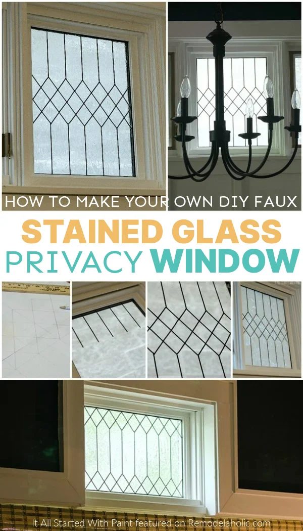 straightforward Diy Faux Stained Glass Window For Privacy, Bekob