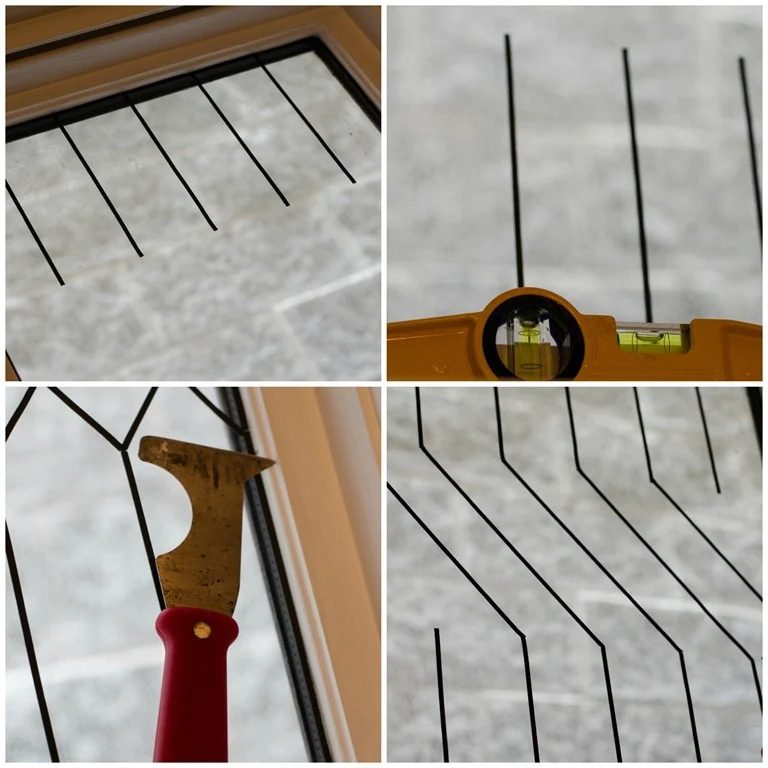 straightforward to use leading strips in a faux stained glass window, It All Started With Paint on Bekob