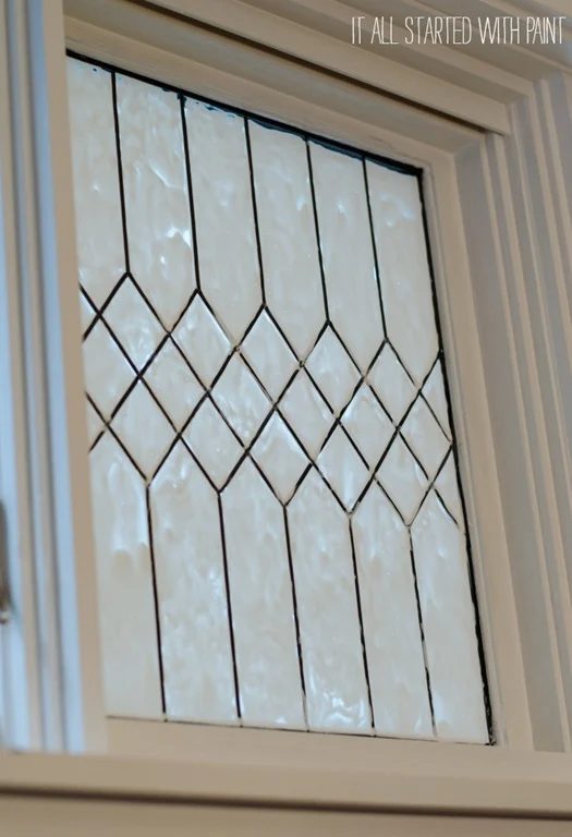apply clear glass paint top coat to faux stained glass window, It All Started With Paint on Bekob