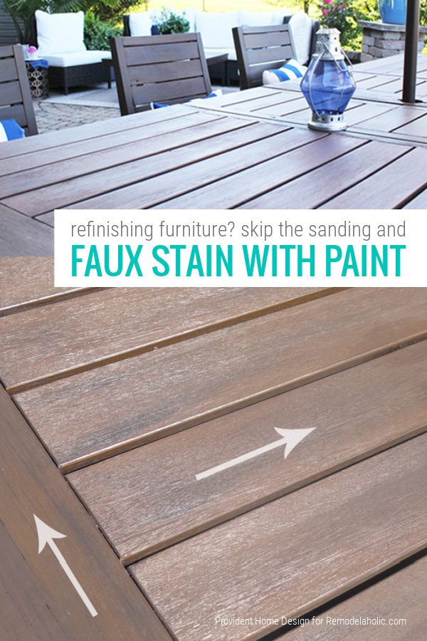 Refinish With No Sanding, Faux Stain With Paint That Looks Like Wood, PHD For Bekob