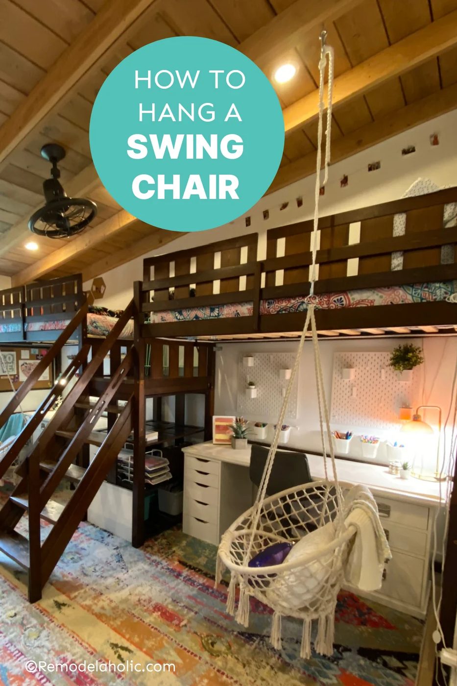 How To Hang A Swing Chair Indoors With Hardware Store Supplies, Bekob