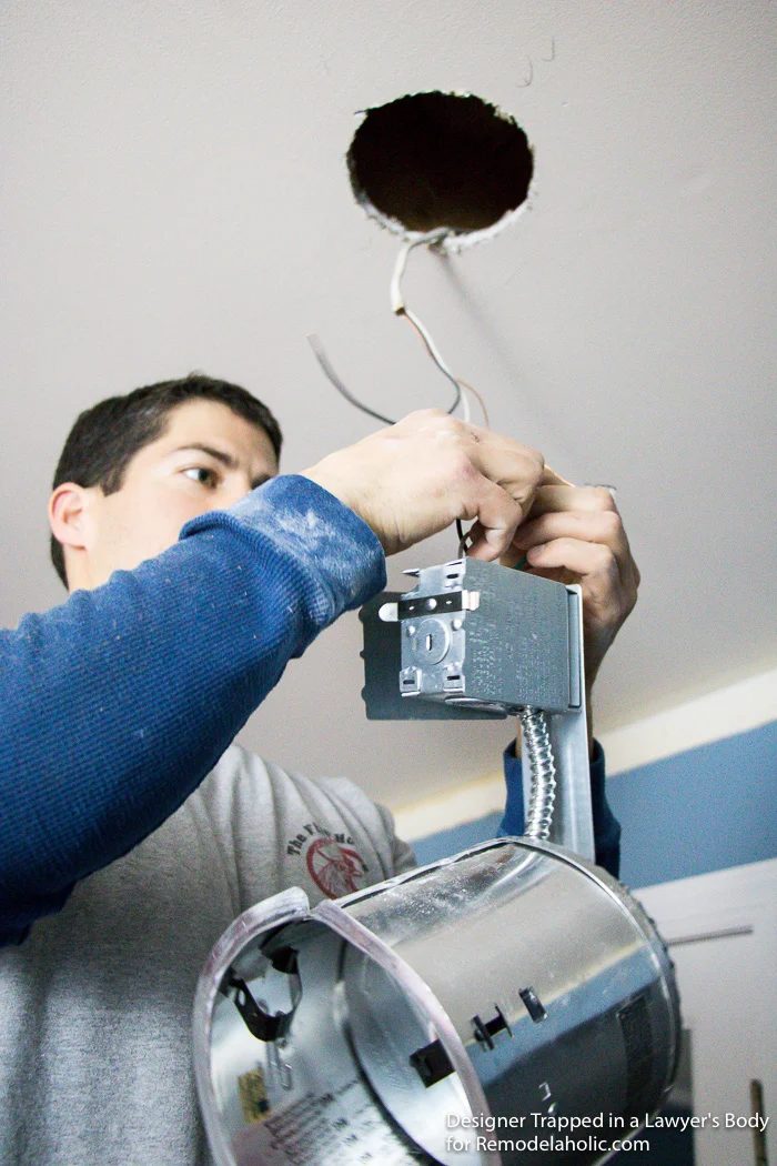 how to intall can lights with remodel housing
