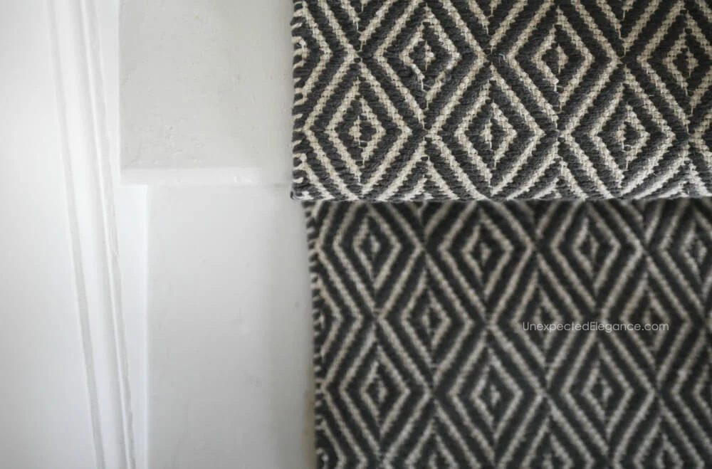 Handmade Stair Runner On Painted White Stairs, Unexpected Elegance