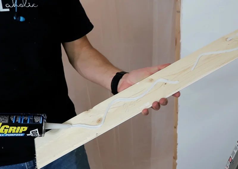 Installing Whitewashed Boards On Ceiling Glueing Boards