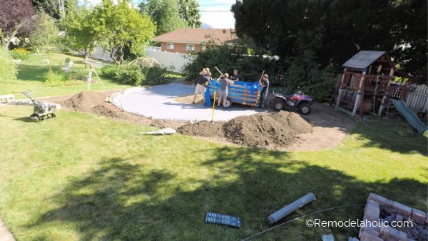09 Sand Pile For Pool Foundation Base, Handmade Backyard Pool Installation, Bekob