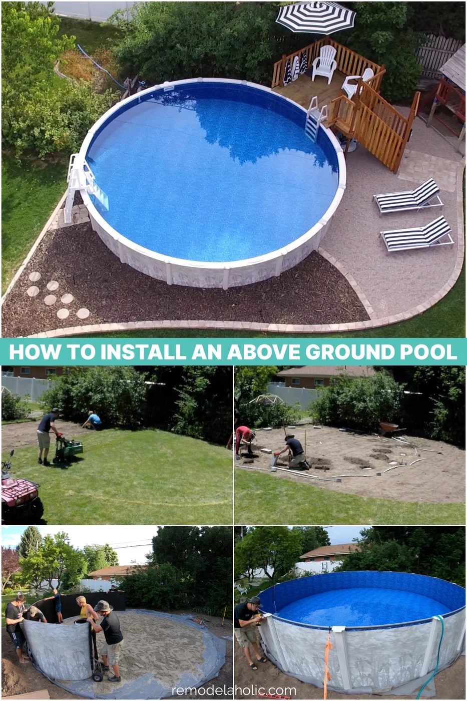 How To Handmade Install An Above Ground Swimming Pool In Your Yard, Bekob Video walkthrough