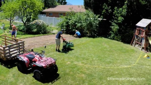 01 Cutting The Sod, Handmade Above Ground Pool Install, Bekob