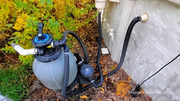20 Pump And Filter Setup On Above Ground Swimming Pool, Handmade Installation, Bekob