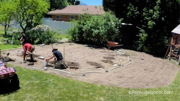 04 Setting In The Foundation Blocks, Handmade Backyard Pool Installation, Bekob