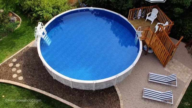 Handmade Above Ground Swimming Pool Installation And Landscaping, Bekob