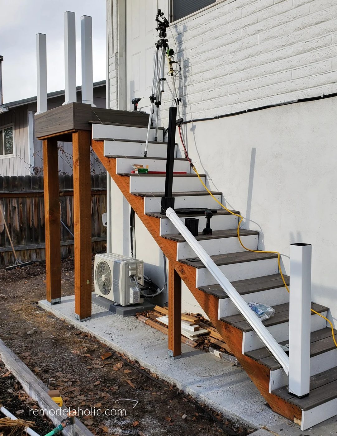 Install Deck Railing Post Bases And Sleeves, Bekob