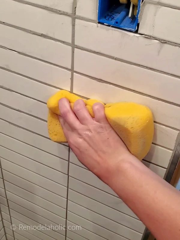 Wipe Away Shower Grout Haze With Sponge Bekob